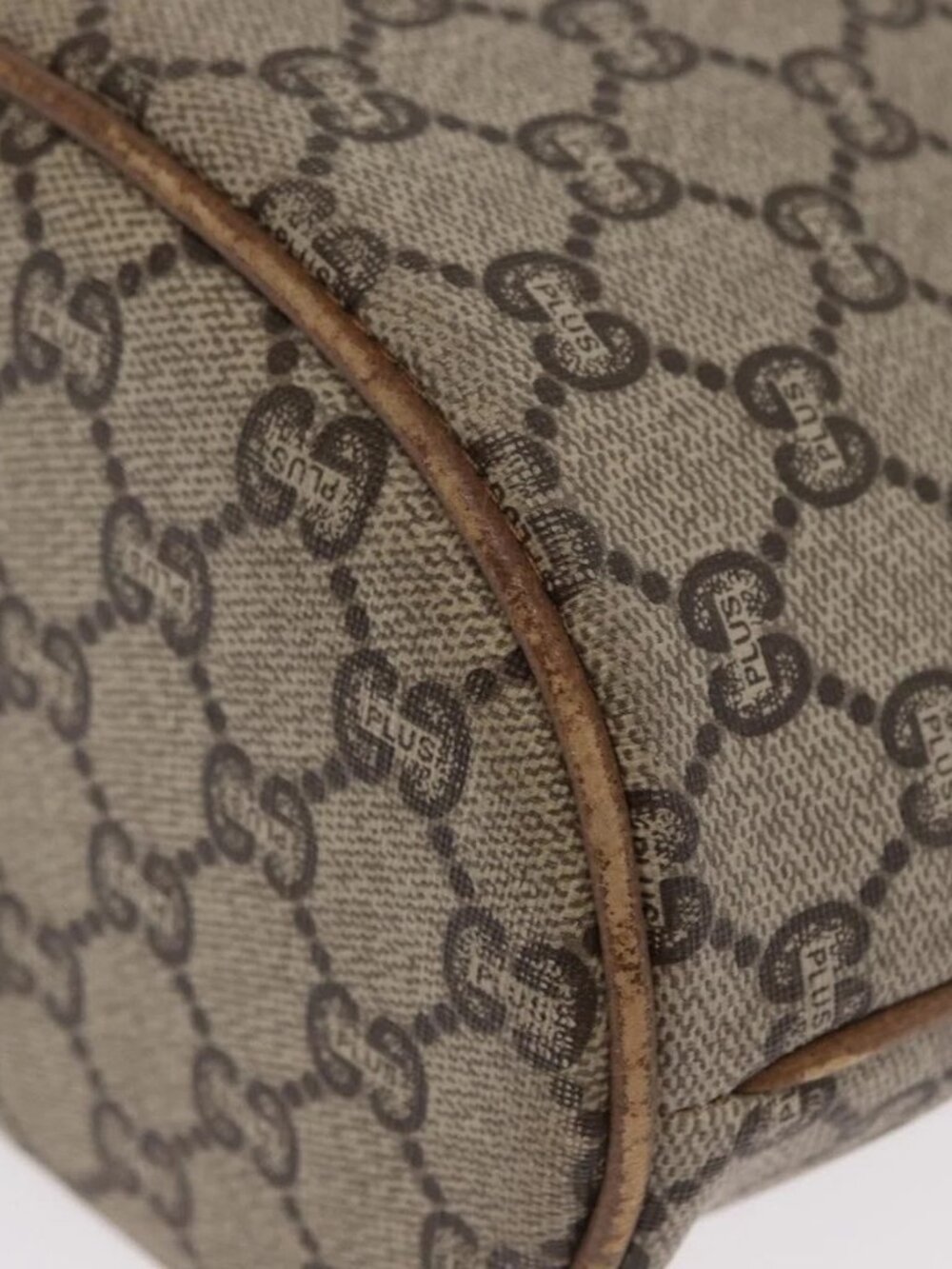 GUCCI GG Plus Supreme Shoulder Bag PVC Beige Gold Auth ka2009 - Picture 12 of 16